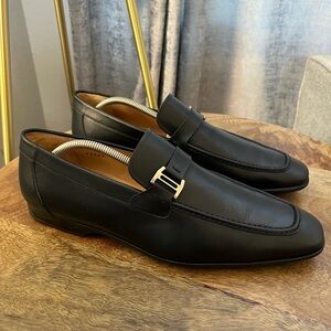 Magnanni Lino Black Leather Loafers 15061